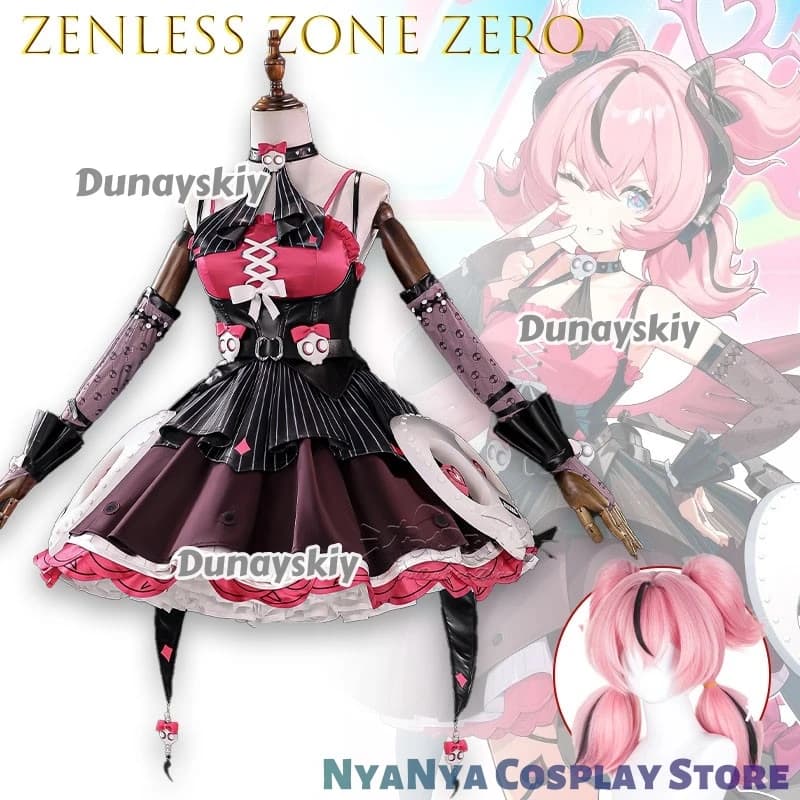 Costume Cosplay Aria di Zenless Zone Zero, Nuovo Abito Lolita con Accessori, Parrucca, Uniforme per Halloween e Carnevale per Ragazze
