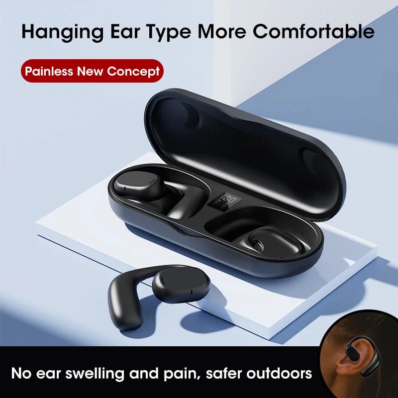 Waterproof Bluetooth Wireless Headphones, TWS Sports Headphones with HD Calls, Audio HiFi 5D Stereo and Intelligent Reduction of Noise