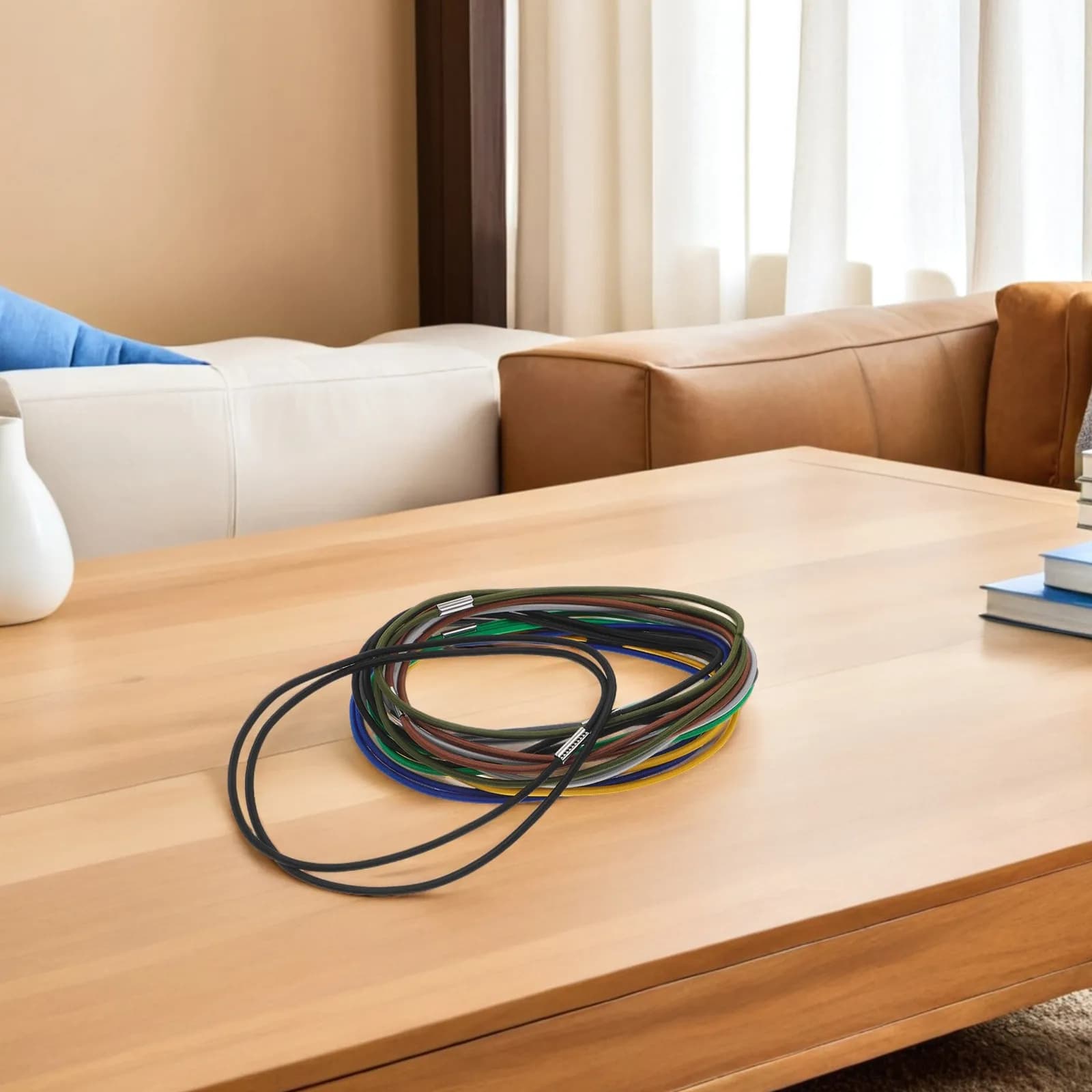 10 Pezzi Fascette Elastiche Regolabili per Pattumiera, Cinghie Riutilizzabili per Sacchi della Spazzatura, Elastici Multiuso per Cucina e Ufficio