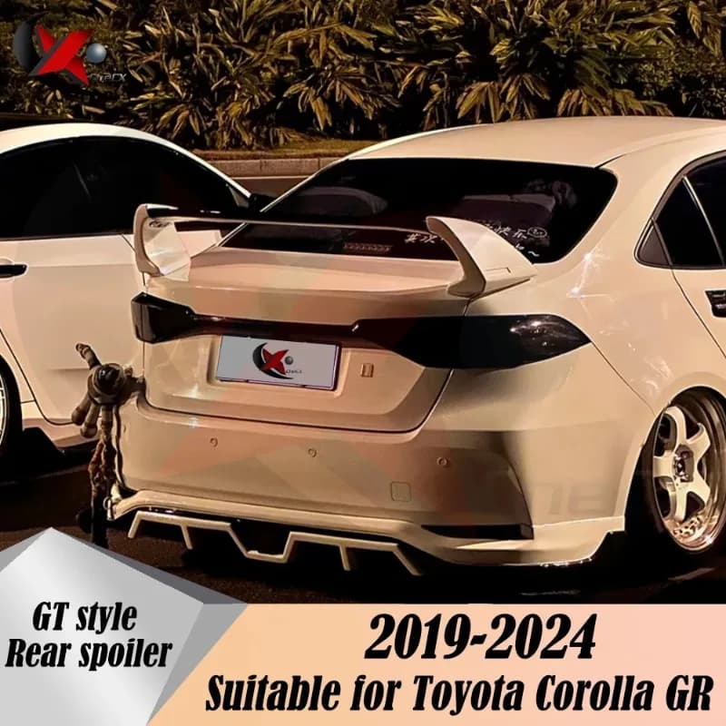 For Toyota Corolla GR 2019 2020 2021 2023 Spoilers Wings ABS Carbon Fiber Tail Wing Rear Boot Spoiler Exterior Parts Tuning