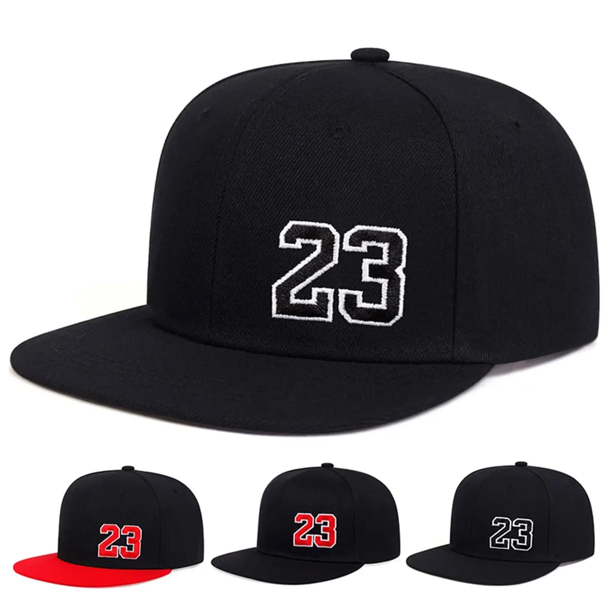 1 piece unisex number 23 embroidery hip-hop hat adjustable solar protection outdoor hat leisure spring autumn travel tourism holiday