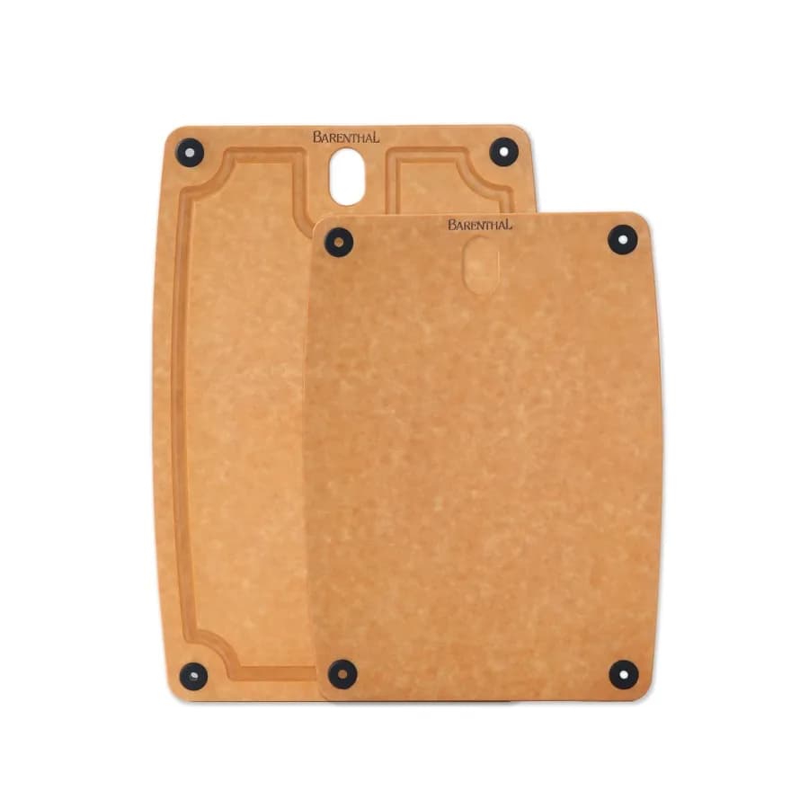 2 Pack Cutting Board Wood Pine Fiber Reversible Chopping Board with Handles and Juice Grooves Dishwasher Composite Cutting Boar