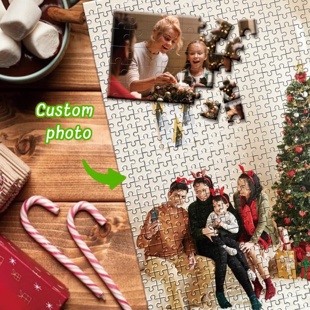 Puzzle in Legno Personalizzato con Foto 35/300/500/1000 Pezzi, Decorazione Primaverile per la Casa, Regalo Fotografico Personalizzato per Rafforzare il Legame Familiare e Ricordi