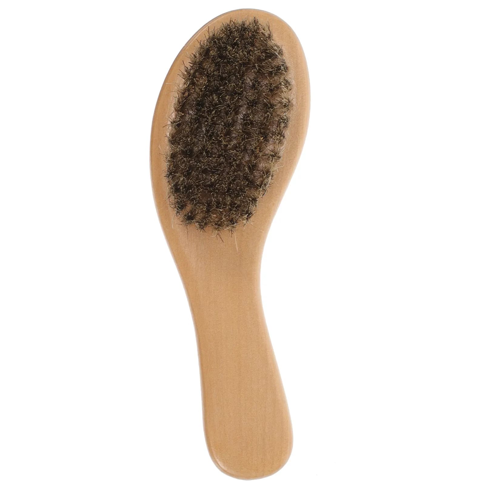 Spazzola per la pulizia delle scarpe con design curvo, setole robuste ma delicate per una rimozione efficace dello sporco e un miglioramento della lucentezza su tessuto.