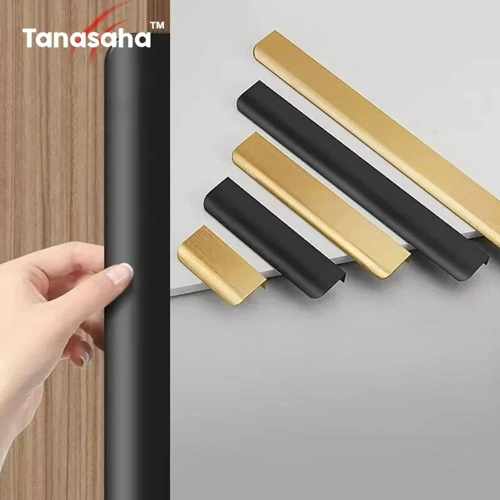 Maniglie nascoste per mobili Maniglie per armadi da cucina Manopole per cassetti per armadi guardaroba minimalista Maniglie per mobili in lega di alluminio