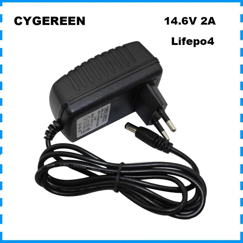 Caricabatterie Rapido 14.6V 2A per Batterie Lifepo4 12V 12.8V 4S 10AH 12AH, Caricatore per Sistemi Solari e Utensili Elettrici