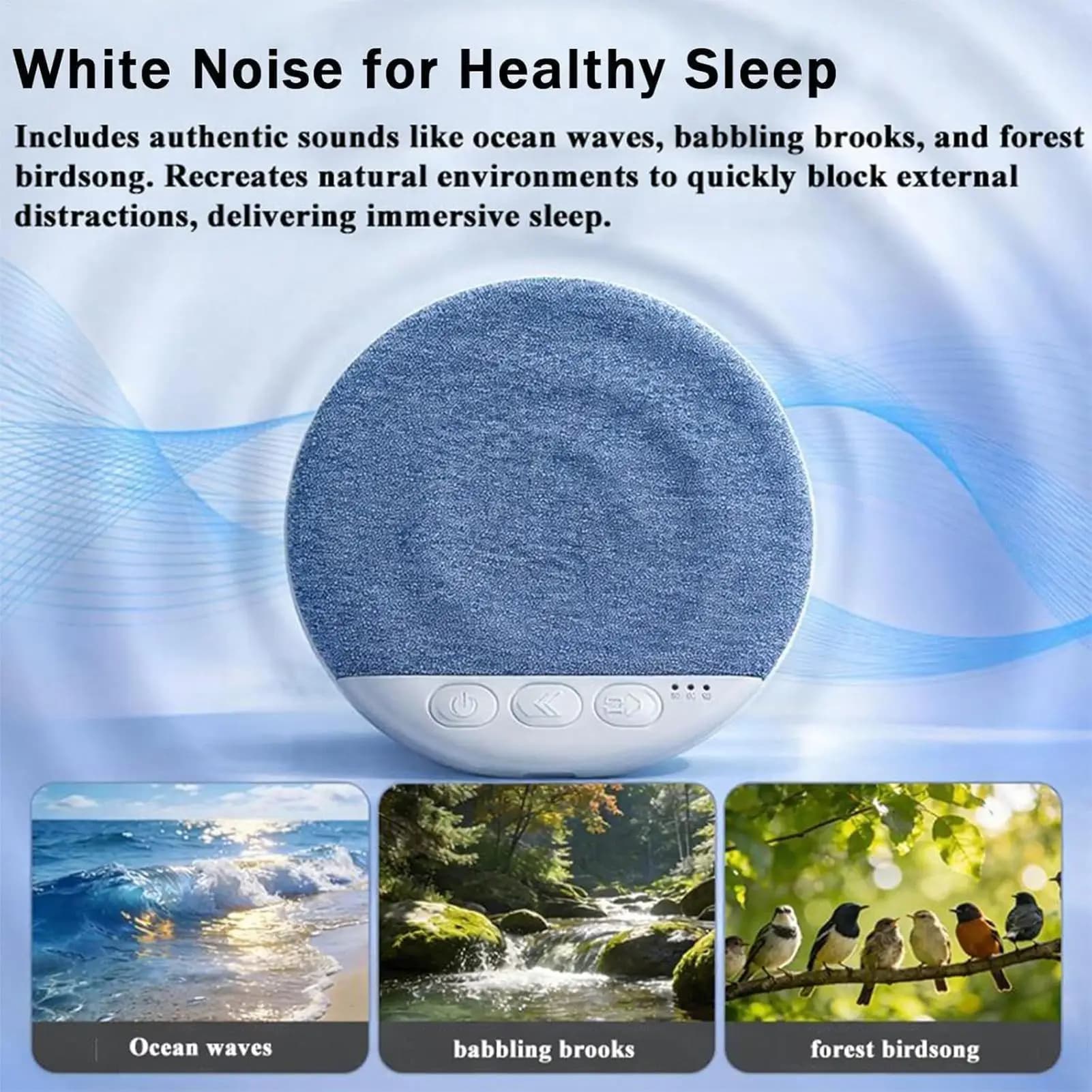 Altoparlante Bluetooth Wireless da Posizionare Sotto il Cuscino, Macchina del Suono Stereo per Migliorare il Sonno, Altoparlante con Rumore Bianco, Lettore Musicale con Spegnimento Programmato