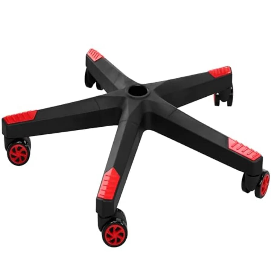 Base di Ricambio per Sedia da Gaming/Ufficio in Nylon Resistente da 28 Pollici con 5 Ruote