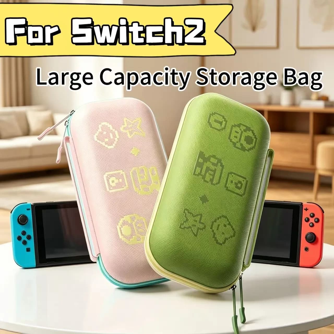 Waterproof Shockproof Carry Case for Switch2 & Switch OLED, Large Storage Bag for Console & Game Cards, In Stock