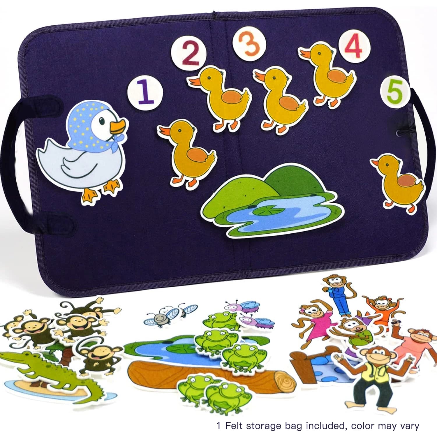 Children's Felt Storyboards, Montessori Toys, Early Childhood Education Toys, Four Sets of Cartoon Animal Game Sets, Travel Toys