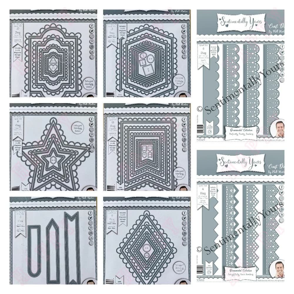 Lwest Lattice Border Die Set metal stems new arrival mold decoration for DIY Scrapbook paper crafts diamonds and stars