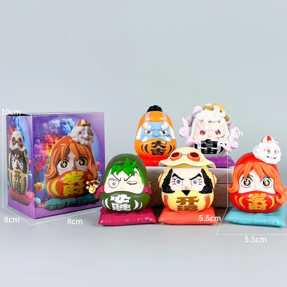 Anime 5 Pz/set One Piece Damo Egg 7 centimetri Figura Modello di Tendenza Giocattoli Kawaii Doll Gear 5 Sun God Nika Rufy Zoro Sanji Nami Decor Regali