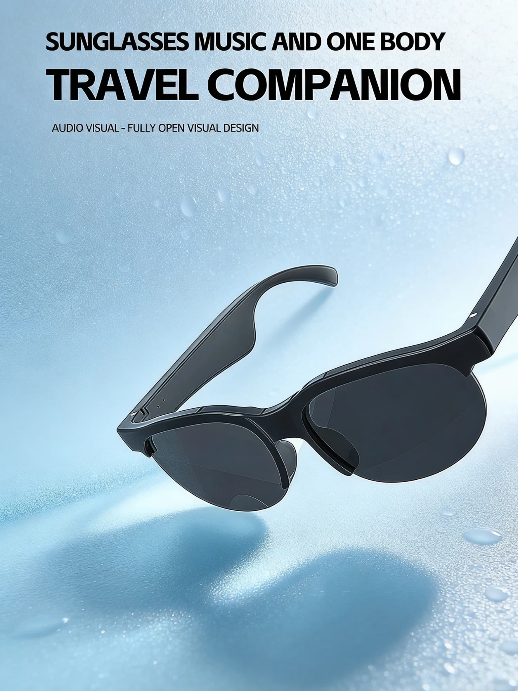 XG89-Original Bluetooth Eyewear Guide, Bluetooth Sunglasses, Wireless Headphones with Eye Hook