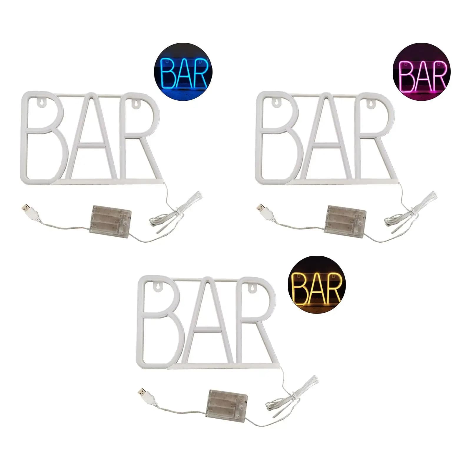 Insegna al neon con lettera con insegna al neon a barra alimentata tramite USB per la festa di compleanno del bar