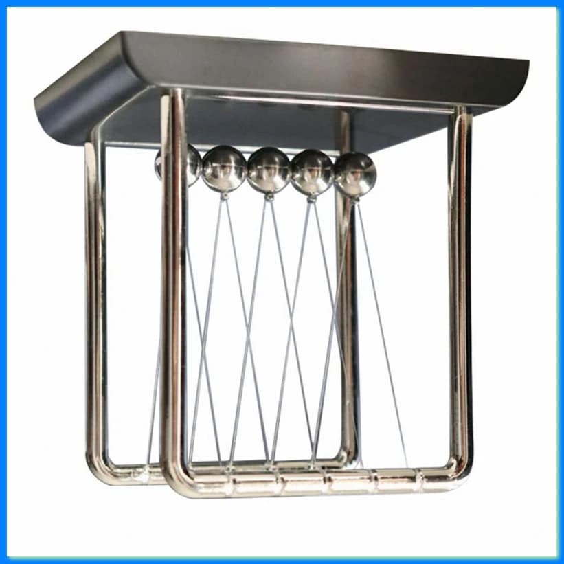 Desktop Decoration Ornament Executive Desk Toy Educational Toy Set S Cradle Metal Pendulum for Office for Science-A75P