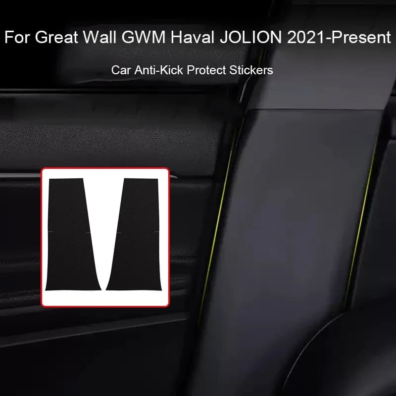 Per Great Wall GMW HAVAL JOLION 2021-2026 Auto B-Pilastro Porta Anti-Calcio Proteggi Pad Tronco in pelle PU Anti-sporco Resistente ai graffi