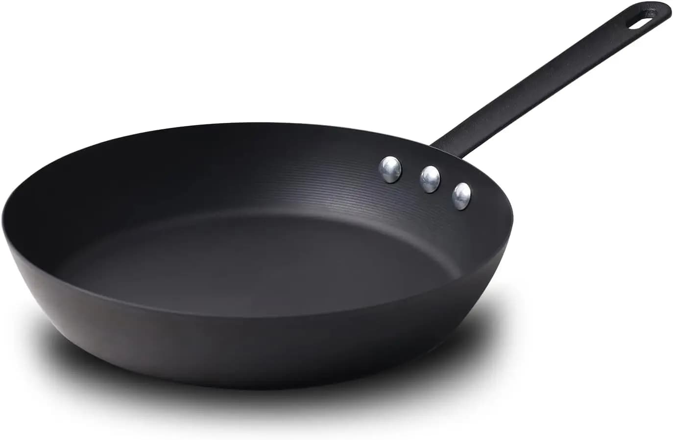 Padella in Acciaio al Carbonio da 10 Pollici, Resistente Senza Rivestimento per Cucina Sana, Compatibile con Induzione e Adatta al Forno