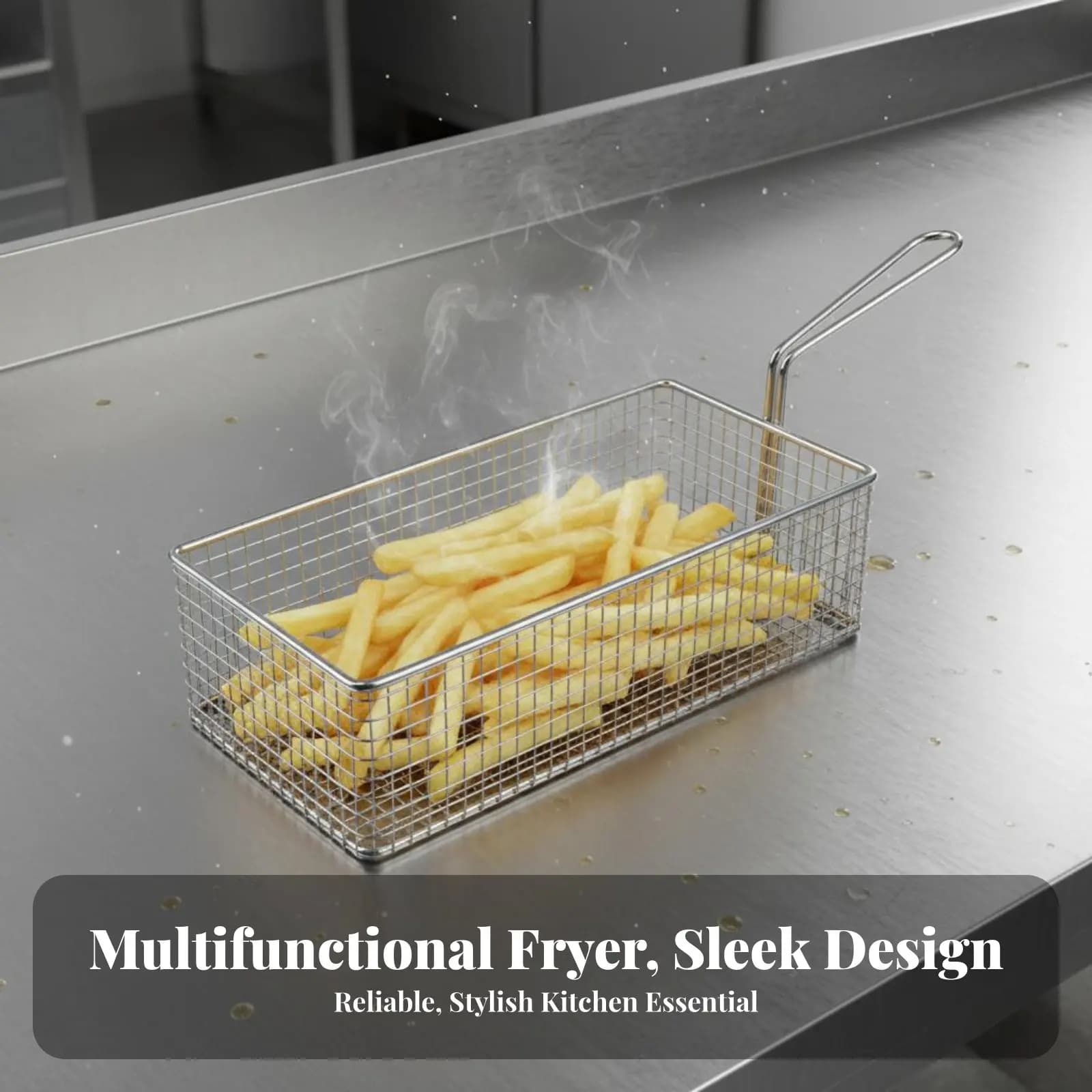 Mini Basket for Fries, Restaurant Design, Basket for Serving Tails, Anti-rust Kitchen Tools Easy to Clean for Home Cookers, Restaurants, Pubs