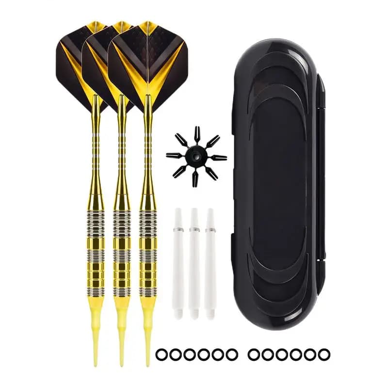 Set di freccette con punta morbida Set di freccette con punta in metallo giallo Set di freccette con punta morbida per freccette elettroniche con corpo in alluminio