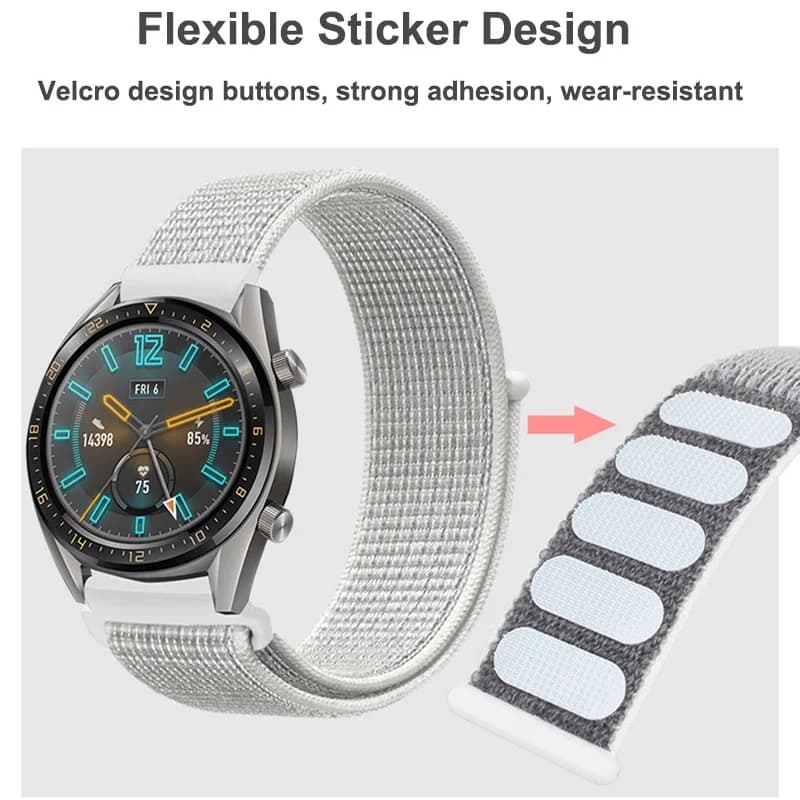 Cinturino in nylon da 20mm 22mm per Samsung Galaxy Watch 6 5 4 7 cinturino regolabile Amazfit Bip 5 S GTS cinturino Huawei GT 2 3 braccialetto