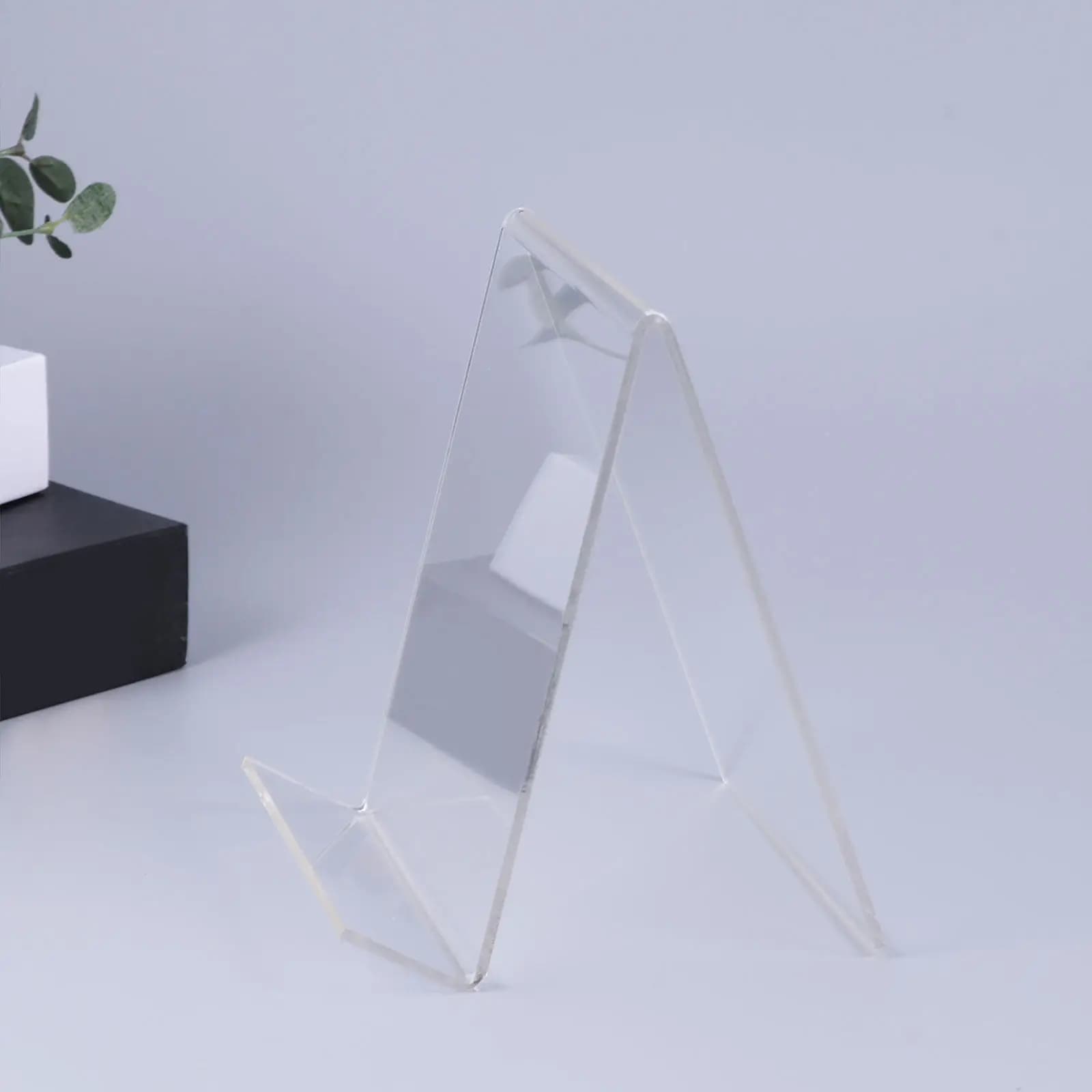 Clear Acrylic Wallet Phone Book Tablet Display Stand Organizer Holder A5 Small Jewelry Rack Acrylic Holder Display Tray for Desk
