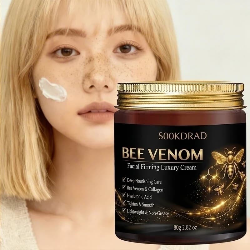 Crema Viso Rassodante al Veleno d'Api e Collagene, Nutrizione Profonda, Leggera Non Unta, Per Viso, Unisex, 80g, Per Tutti i Tipi di Pelle, Uso Quotidiano