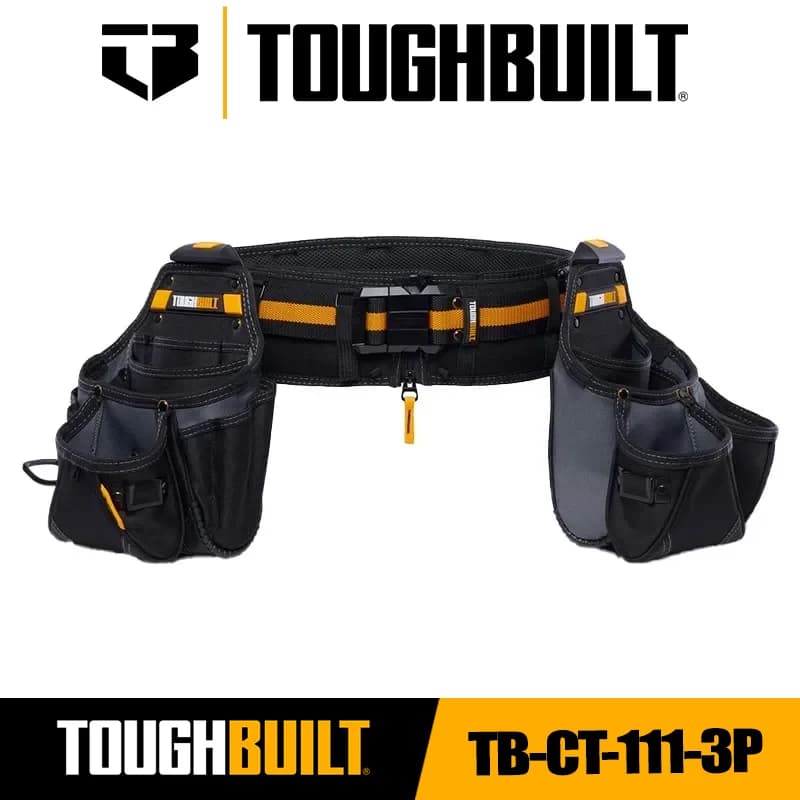 ToughBuilt TB-CT-111-3P Set di cinture per attrezzi da lavoro da 3 pezzi Borsa per imballaggio TOUGHBUILT