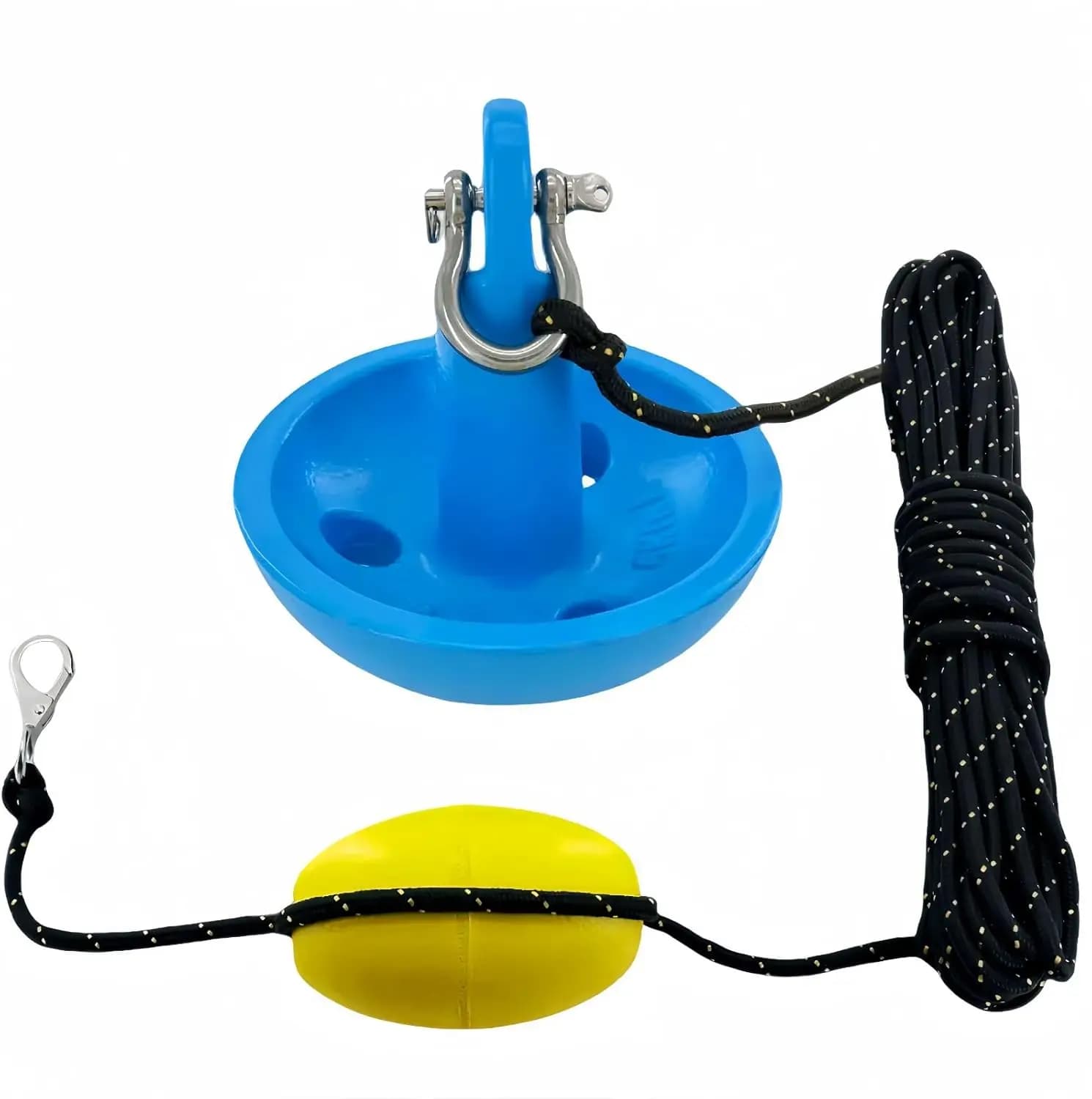 Kit Ancoraggio a Fungo da 9 kg con Corda da 15 m per Kayak, Canoa, Piccola Imbarcazione