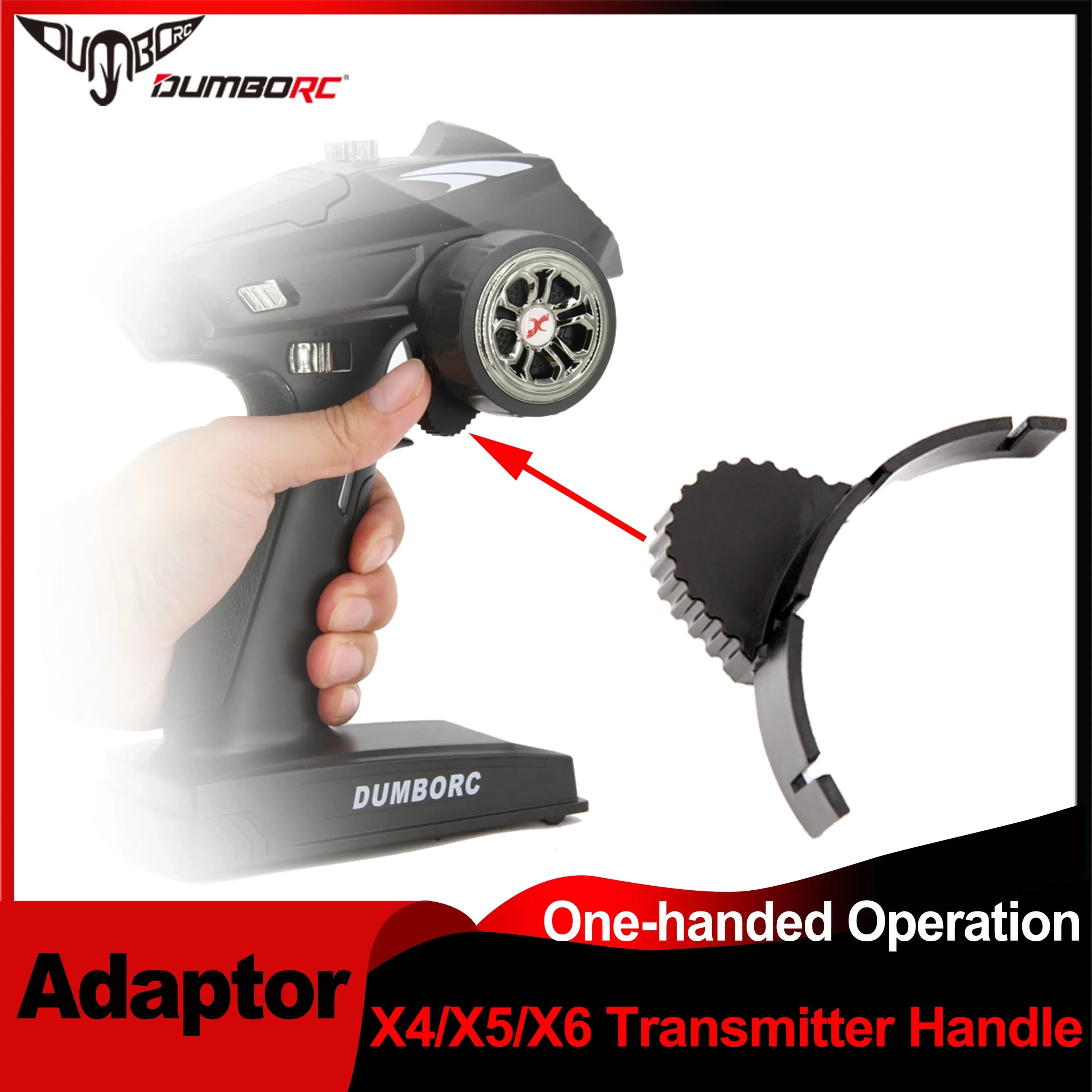 DUMBORC Adattatore maniglia di controllo al volante con una mano per DUMBORC X4 X5 X6 CH4 CH6 Trasmettitore telecomando Parti RadioLink