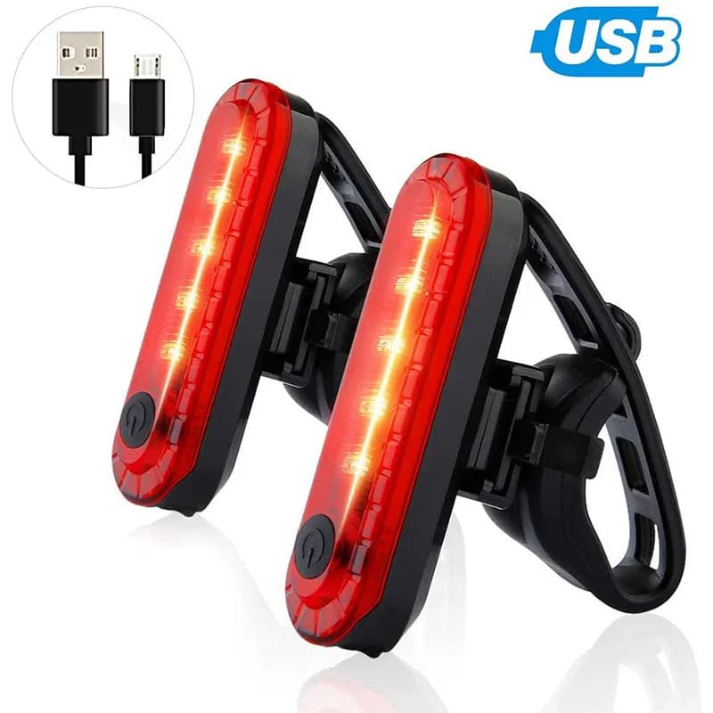 Per la sicurezza in bicicletta Fanali posteriori ultra luminosi ricaricabili tramite USB adatti alla bicicletta Fanale posteriore per bici leggero facile da installare