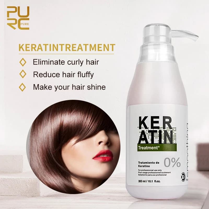 PURC hair treatment Brazilian keratin smoothing shapeline for curly hair smoothing product 0% 5% 8% 12% 300ml
