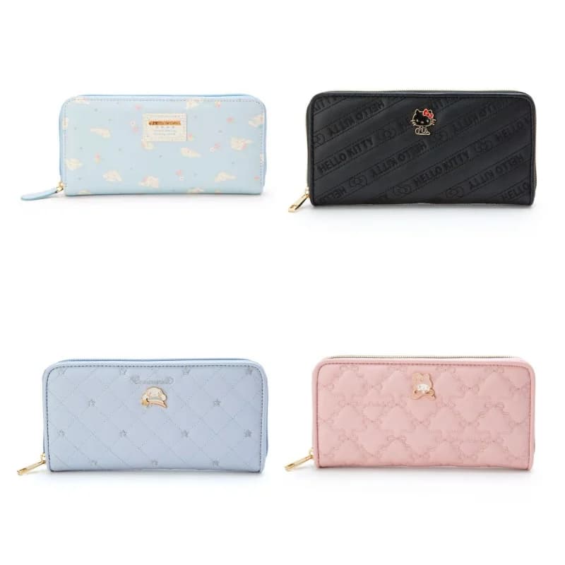 Hello Kitty Portachiavi Portafoglio in PU Borsa per carte Cinnamoroll My Melody Pochette da donna Kuromi Portamonete pieghevole per ragazza