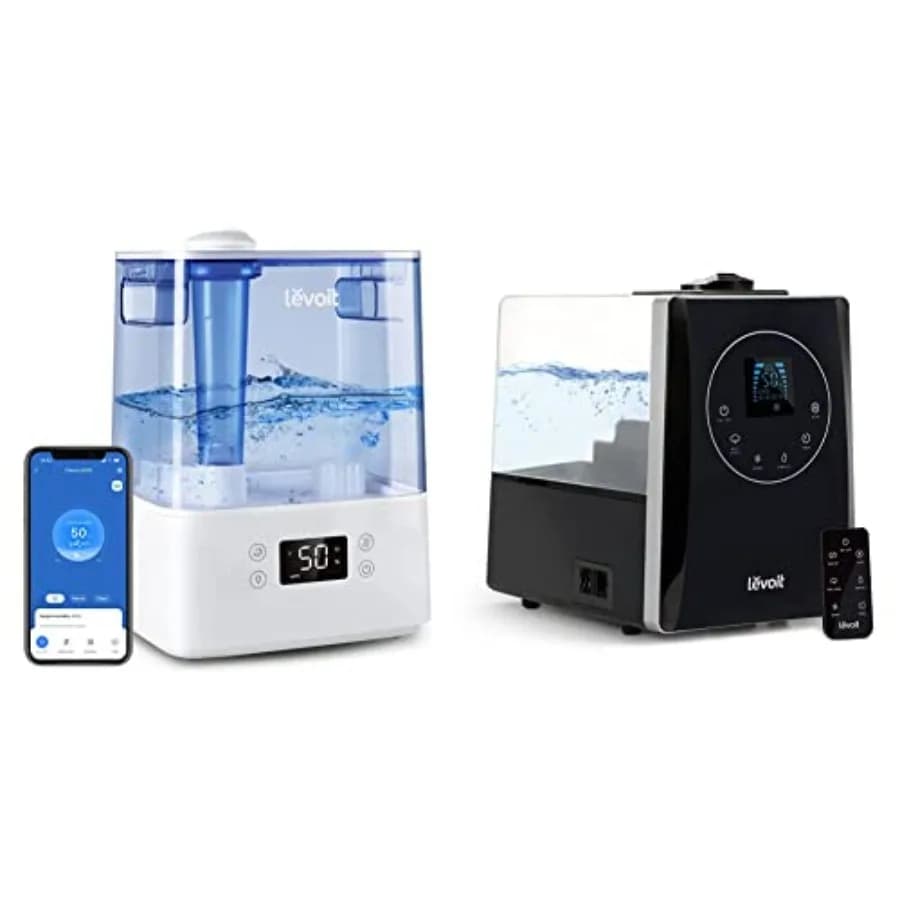 Umidificatore a Ultrasuoni Smart Classic300S con Caricamento dall'Alto, Serbatoio da 6L per Camera da Letto e Grandi Ambienti, Nebbia Calda e Fredda, Umidificazione Rapida, Extra L