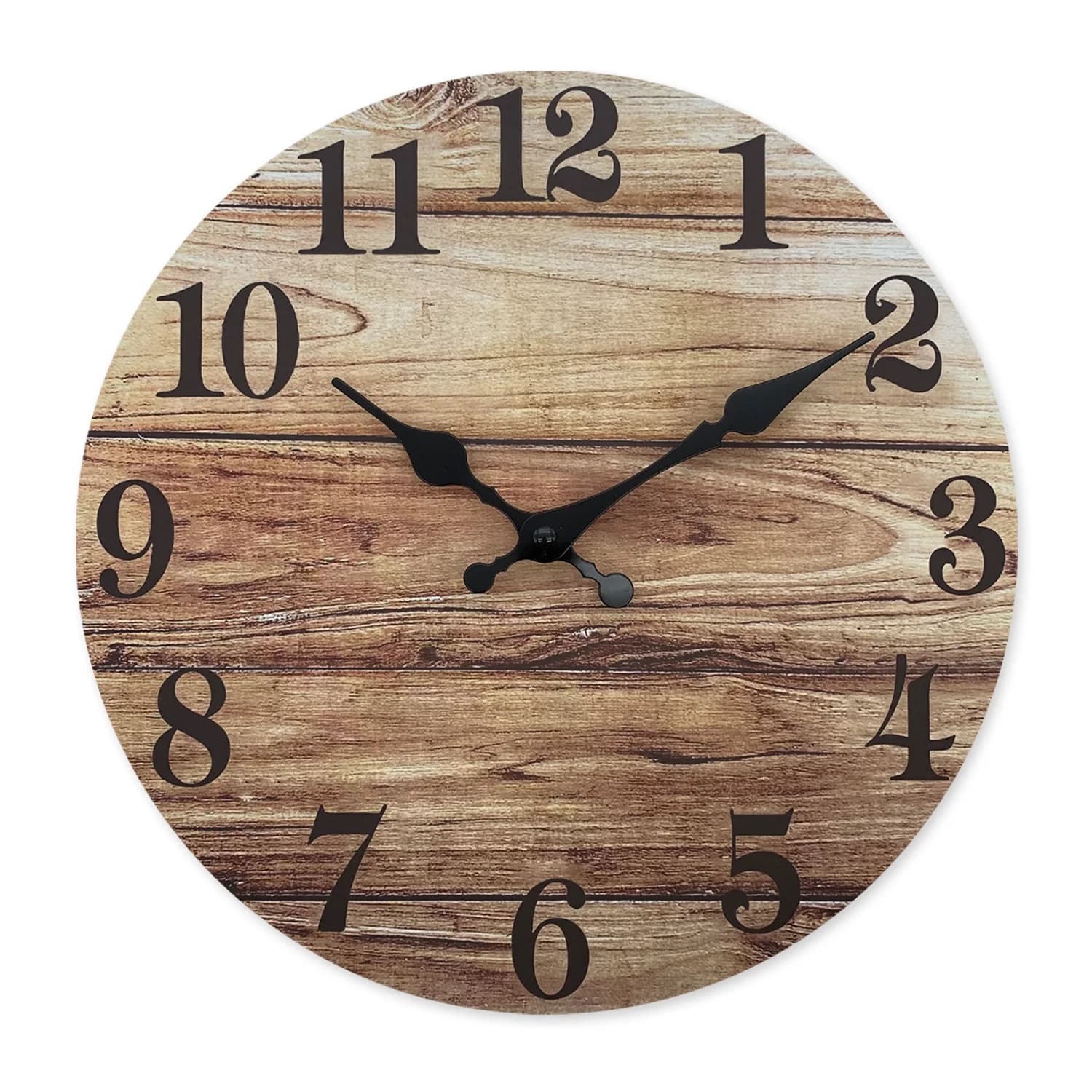 Orologio da Parete in Legno con Motivo a Grana per Soggiorno, Camera da Letto, Cucina, Decorazione Casa, Orologio al Quarzo Silenzioso, Regalo per le Feste, 10 Pollici