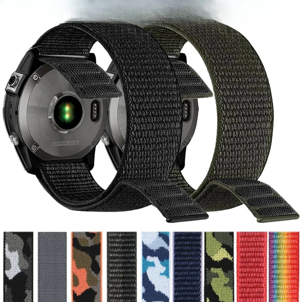 Cinturino per orologio in nylon con gancio da 26mm 22mm per 8 E 7 7X 6X Pro/Enduro 3 2/Epix Pro/instinct 3 2X Bracciale a sgancio rapido