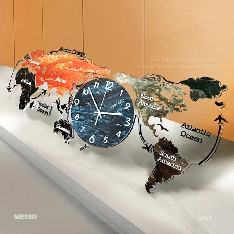 Orologio da parete di grandi dimensioni Soggiorno Orologio da parete digitale artistico 3d Grandi ornamenti alla moda Horloge Murale Decorazione della casa
