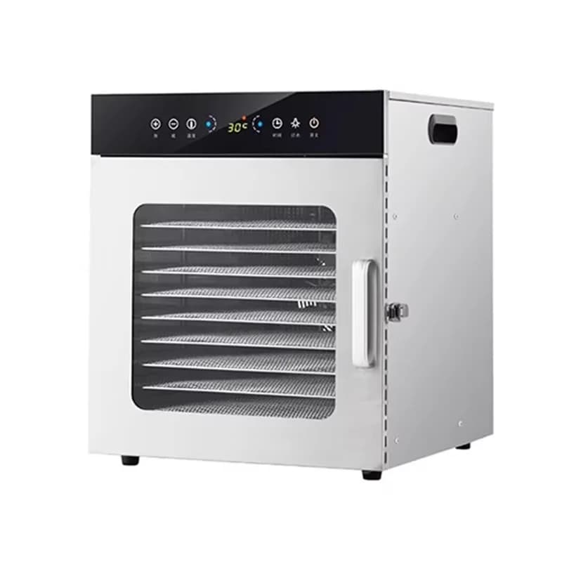 Disidratatore alimentare a 8 strati di grado commerciale Temporizzazione e regolazione della temperatura di 12 ore di 50 ℃ -70 ℃ Adatto per asciugare frutta secca