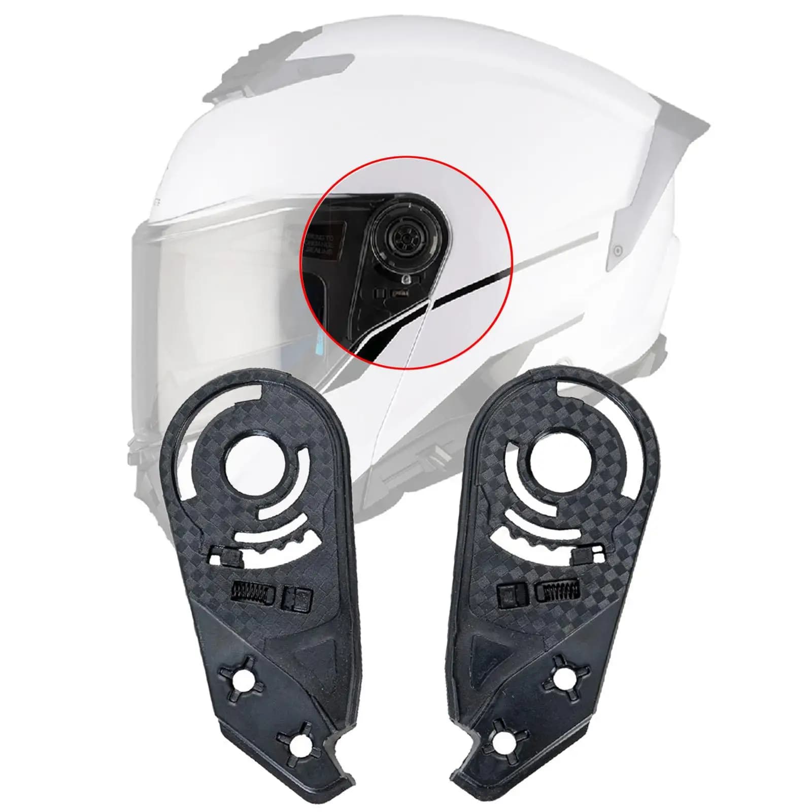 Base per Lente Casco Facile da Installare, Accessorio Professionale per Moto, Ricambio per Casco Modulare