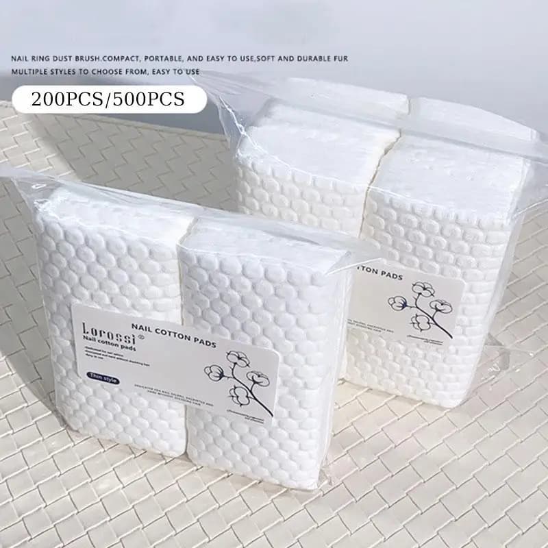 New Set of 200/500 Pieces of Cotton Cloths for Nails, Polish Remover and Gel, Manicure Tool