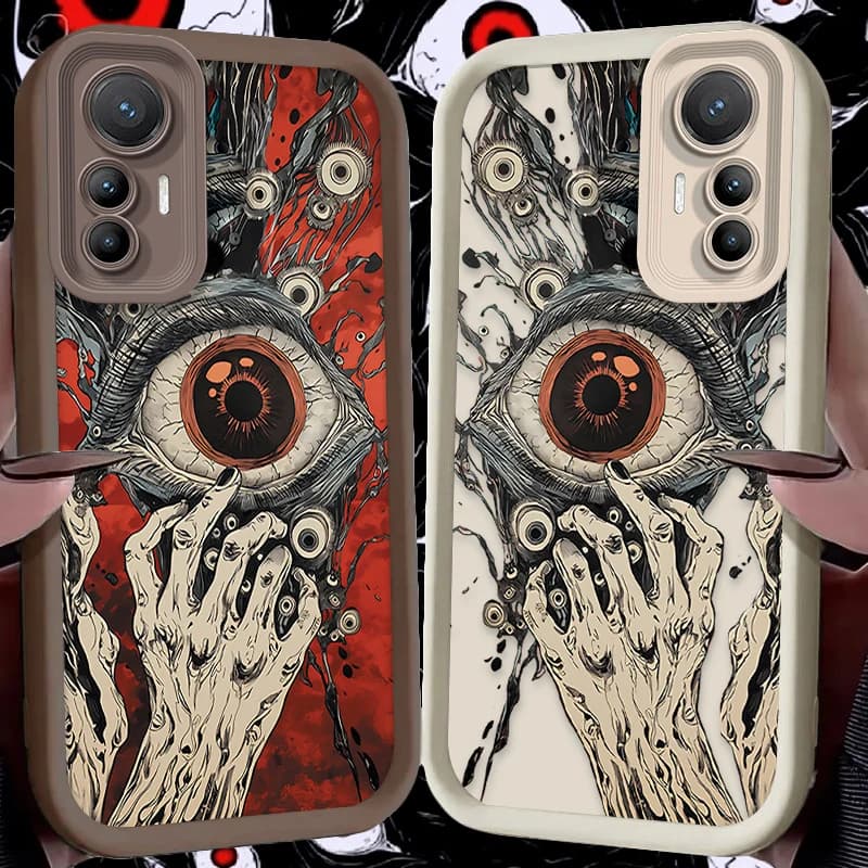 Terror Red Evil Eye Case For Xiaomi Poco X7 X6 X5 X3 NFC F7 F6 F5 F3 M7 M6 Pro 4G 5G Mi 12 11 Lite NE 5G 13T 12T 11T 14T Pro