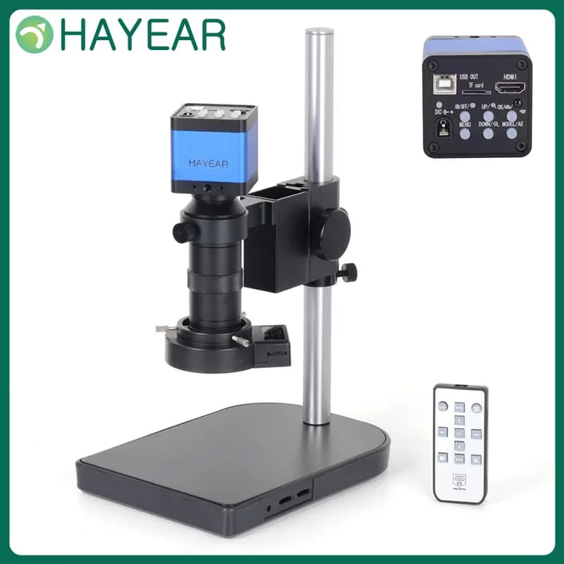 HAYEAR 34MP 1080P Industriale Elettronico Digitale HDMI Saldatura Microscopio Stereo Fotocamera 100X C-Mount Obiettivo Zoom 40 LED Luce