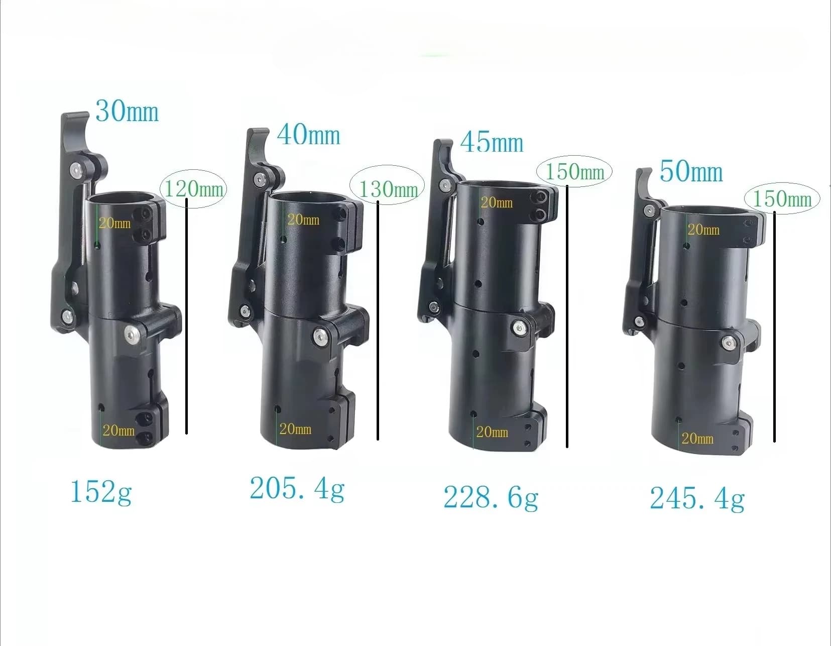 High-quality 40/45/50/60/70mm Vertical Folding Arm Tube Joint Hinge Mechanism Drone Accessories for Agricultural Drones