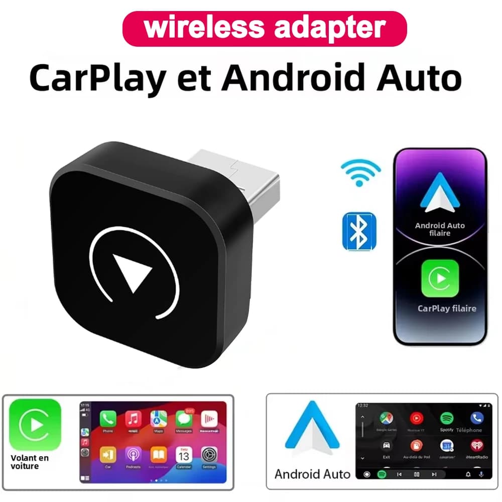 New Wireless Android Auto Adapter Smart Mini Box Plug And Play Universal For VW Toyota Nissan Honda Ford Benz