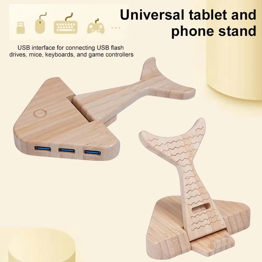 Stazione di ricarica USB a 6 porte con doppia ricarica wireless rapida, Type C QC3.0 PD3.0 65W, ricarica rapida universale, supporto e docking station.