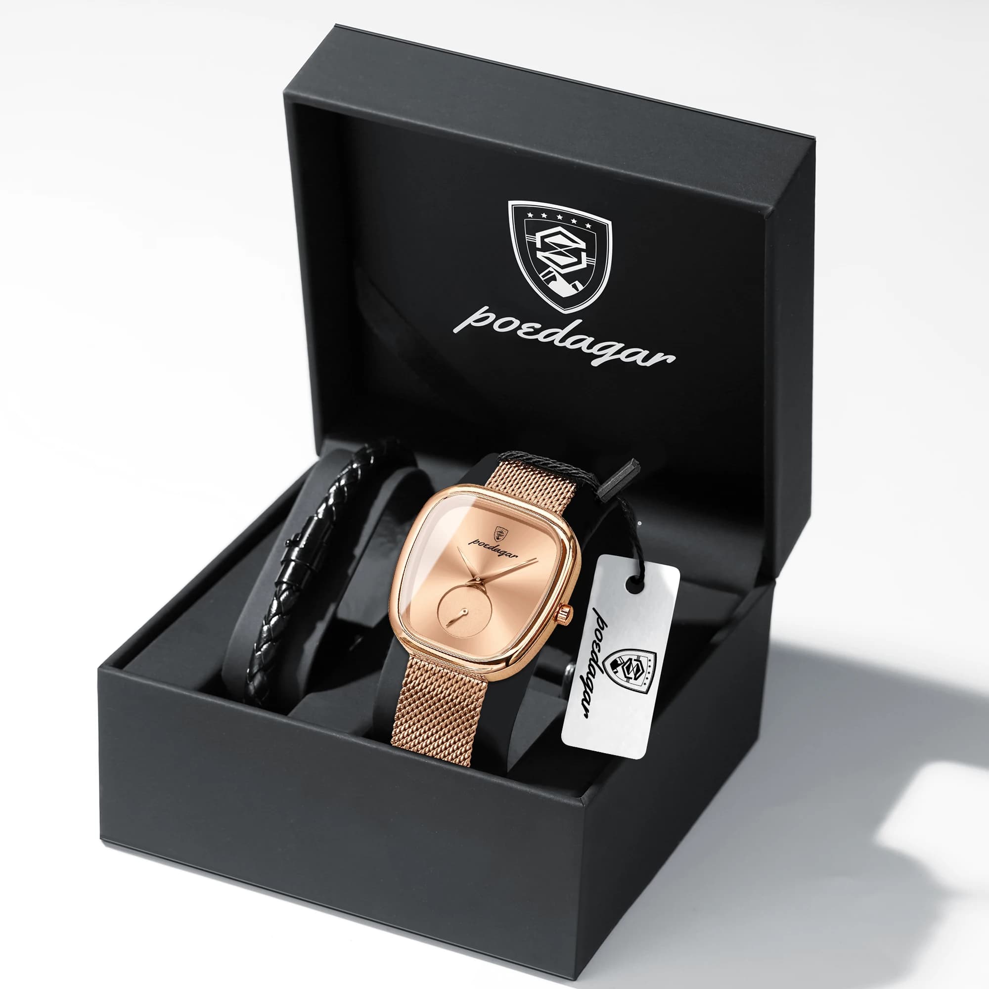 Women's POEDAGAR luxury watch, waterproof, casual, quartz, elegant, women's wristwatch, fashionable female watch + gift box