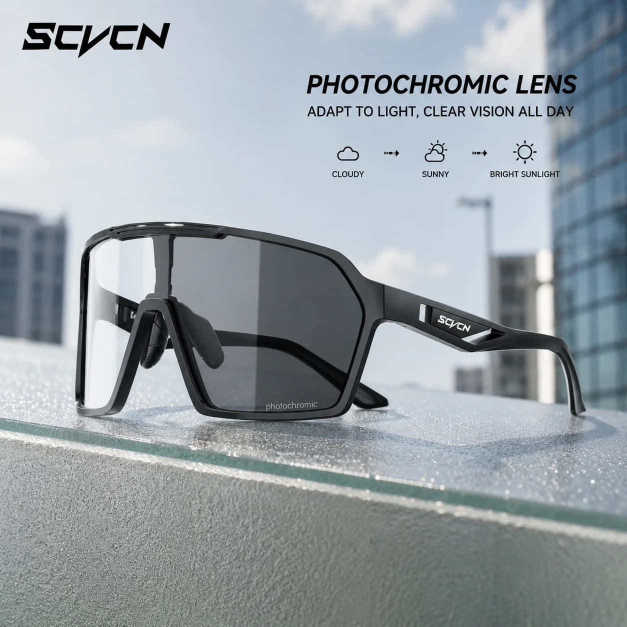 Kapvoe Cycling Sunglasses Men Photochromic Bicycle Glasses Bike MTB UV400 Women Hiking Eyewear Baseball Outdoor Sport Goggles