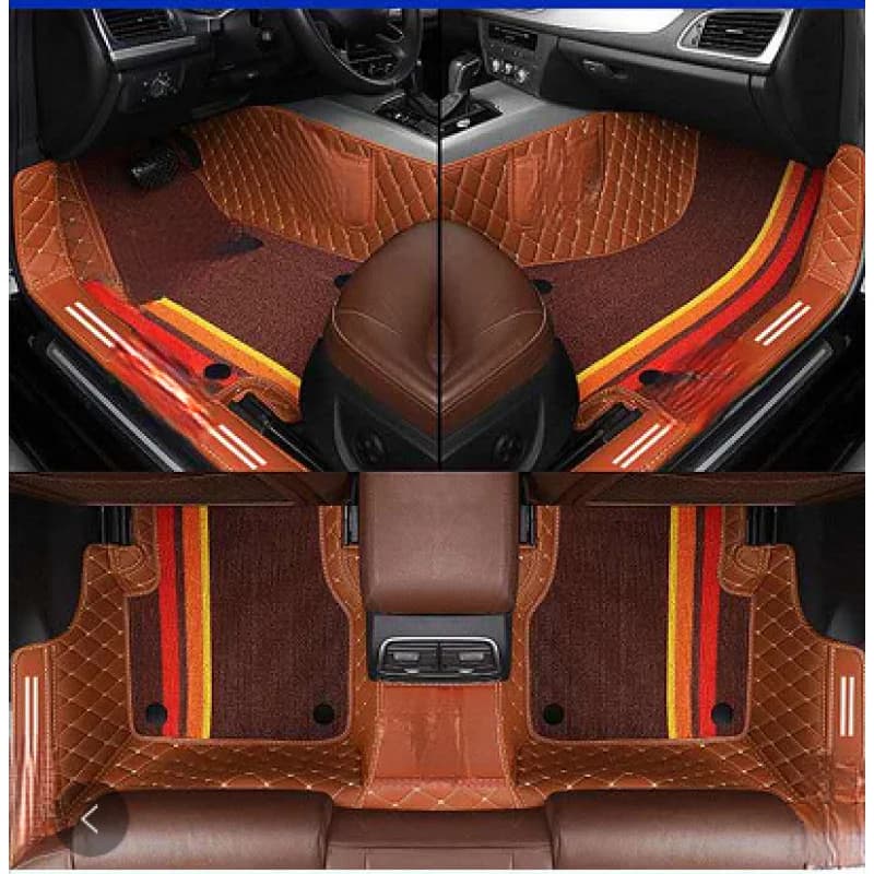 High Quality Custom 5D Leather Car Floor Mats Waterproof Anti-Slip For Civic HRV