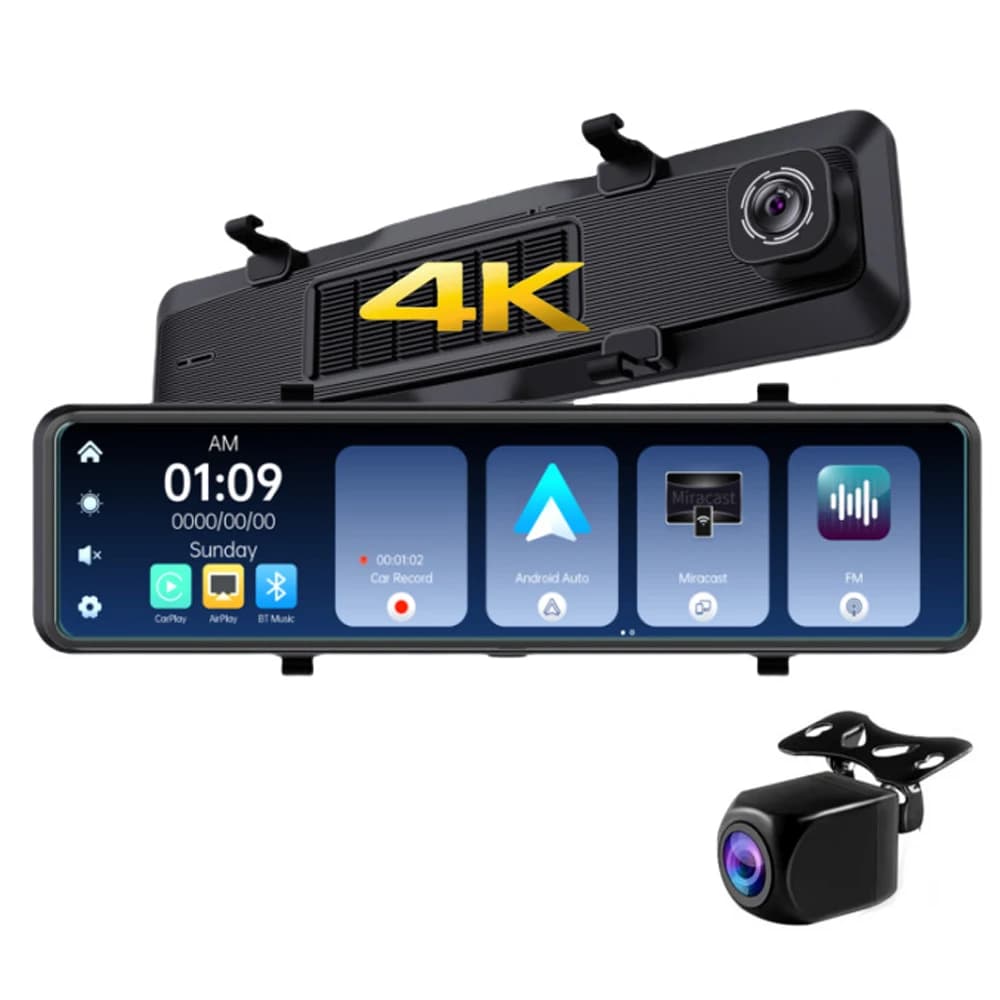 Specchietto retrovisore per auto e riproduzione wireless per auto Anriod Anto DVR Camera Andriod Wifi Bluetooth Full HD 1080P DVR Registratore di parcheggio