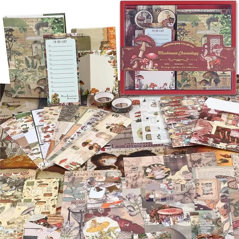 【ORNAMENT】Vintage Aesthetic Scrapbooking Kit For Teens, Women - Tranquil Jungle Theme