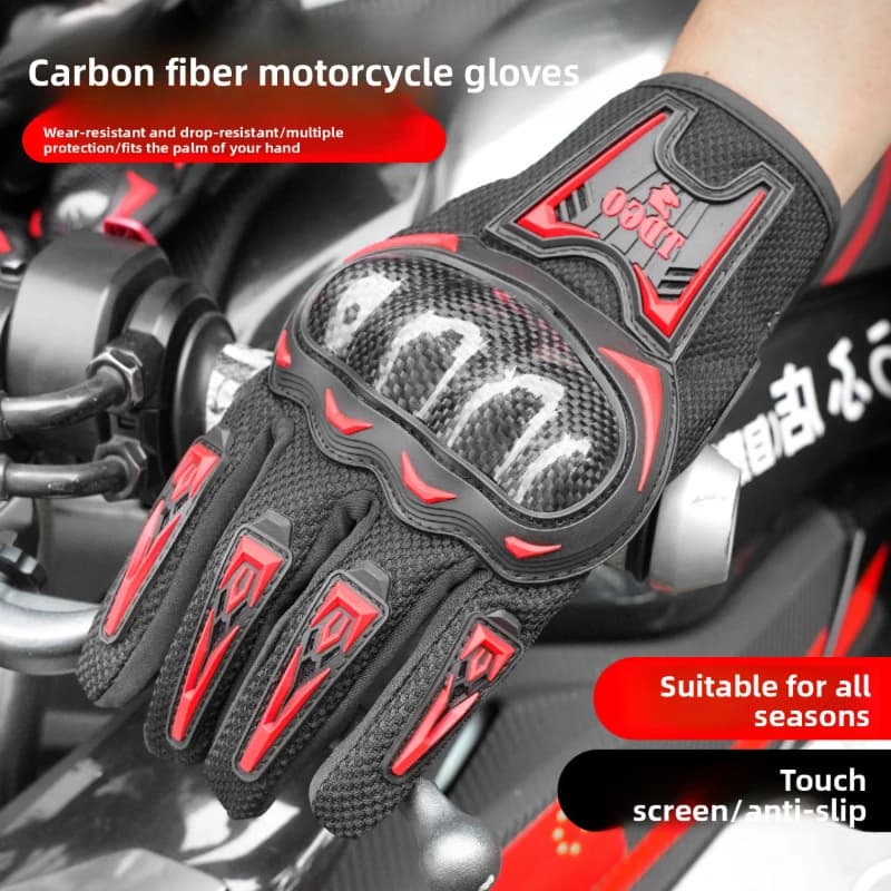 Guanti da Moto Estivi di Alta Gamma per Uomo e Donna, Guanti da Corsa con Touch Screen, per Motocross, Moto e Ciclismo